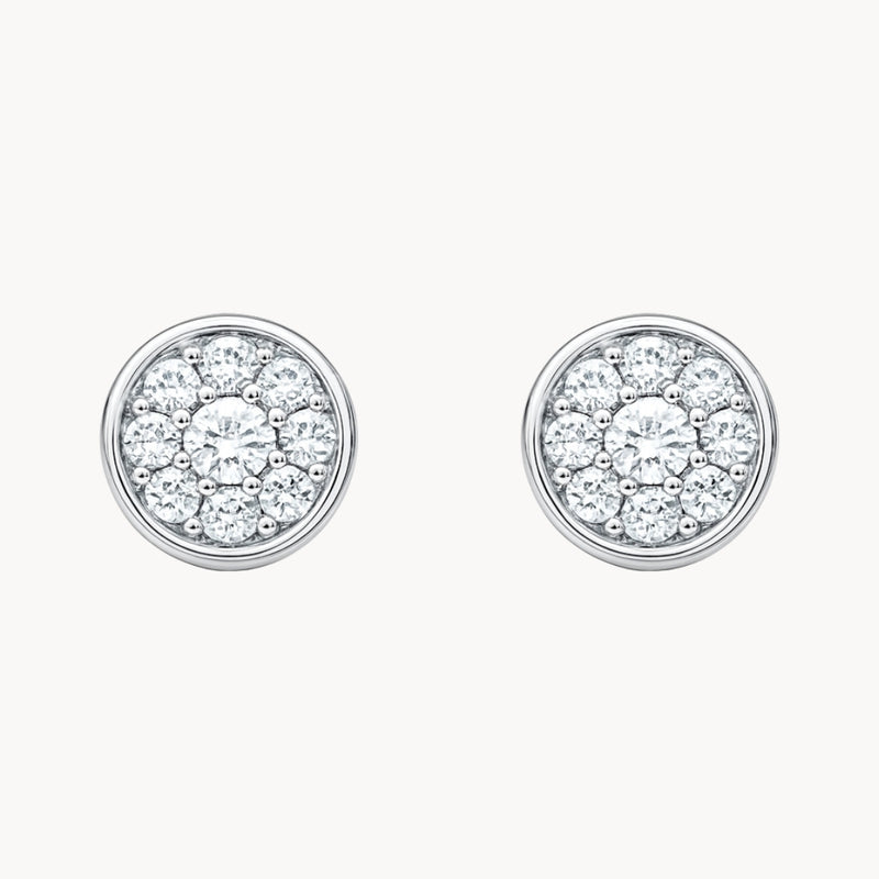 PENDIENTES CHATON DIAMANTES CREADOS COLECCION ASTRA