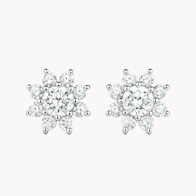 PENDIENTES ROSETA DIAMANTES CREADOS COLECCION ASTRA
