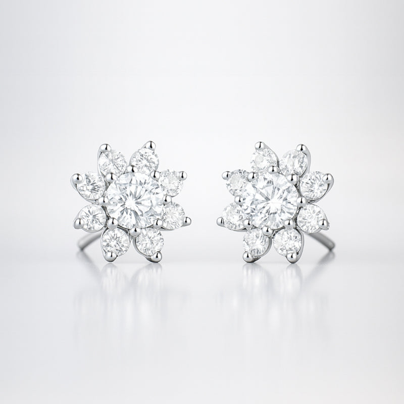 PENDIENTES ROSETA DIAMANTES CREADOS COLECCION ASTRA