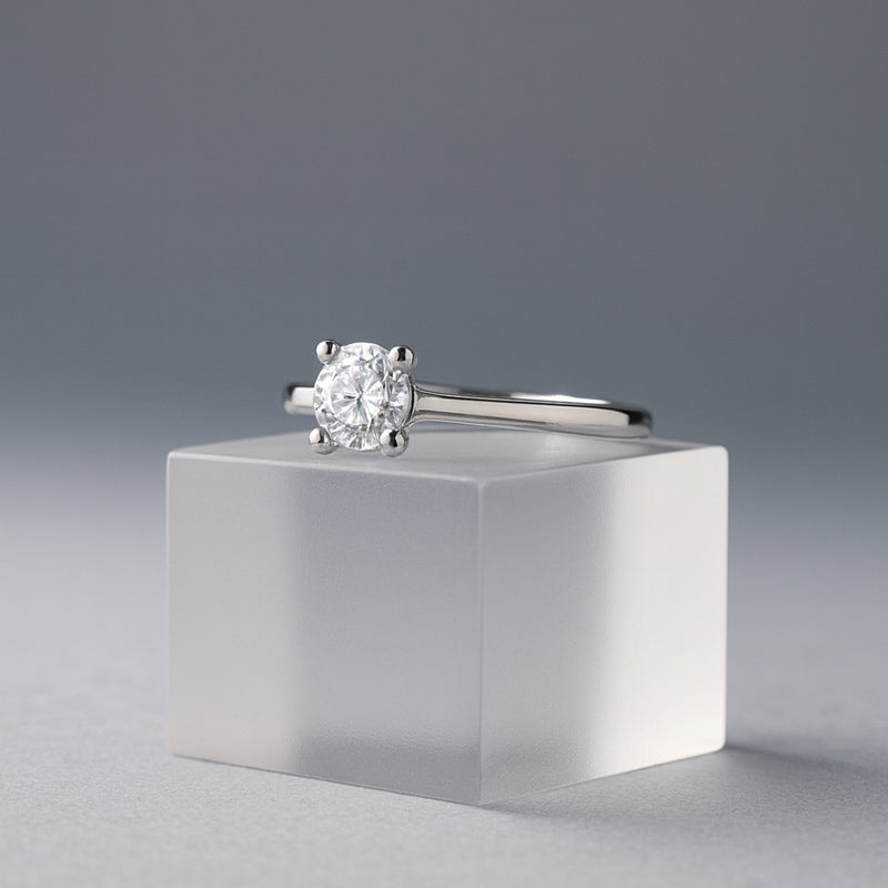 ANILLO SOLITARIO DIAMANTE CREADO 0.50 QUILATES COLECCION ASTRA
