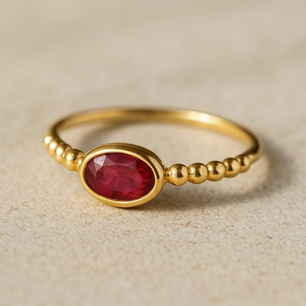 ANILLO BOLAS RUBI BLUMA