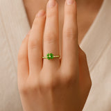 ANILLO DIÓPSIDOS Y DIAMANTES YAMILA