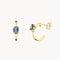 PENDIENTES AROS CON AGUAMARINA FRIDA