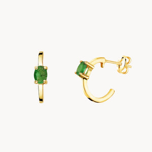 PENDIENTES AROS CON ESMERALDA FRIDA