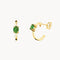 PENDIENTES AROS CON ESMERALDA FRIDA