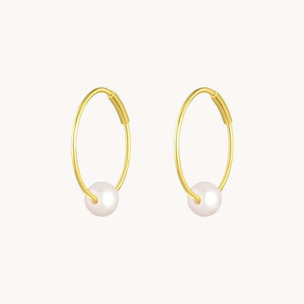 Aros Oro 18kt con perla Liv