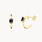 PENDIENTES AROS CON ZAFIRO FRIDA