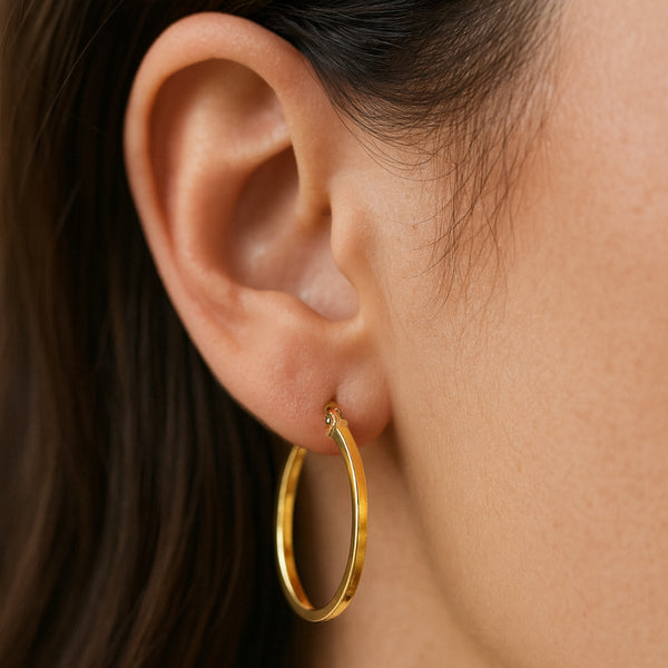 PENDIENTES AROS CUADRADOS 23MM