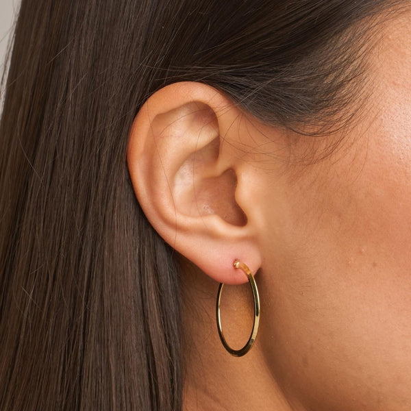 Pendientes aros Oro 18kt forma de rombo Astrid