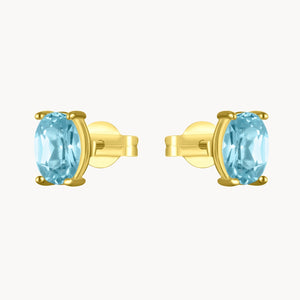 PENDIENTES CON AGUAMARINA OVAL LOIS