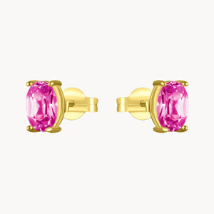 PENDIENTES CON TOPACIO ROSA OVAL LOIS