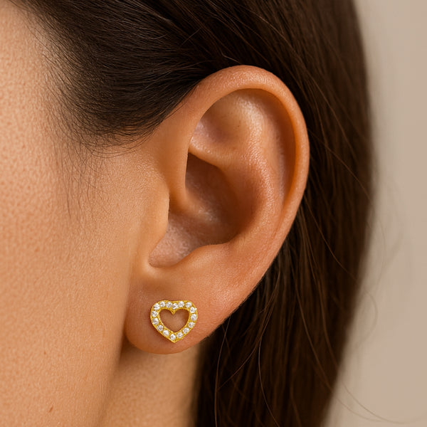 PENDIENTES CORAZON CIRCONITAS