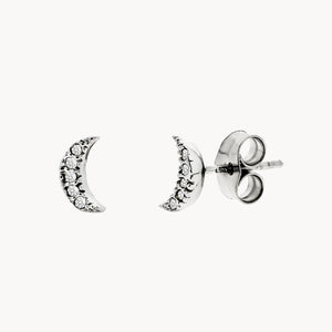 MOON EARRINGS WITH DIAMONDS EVE