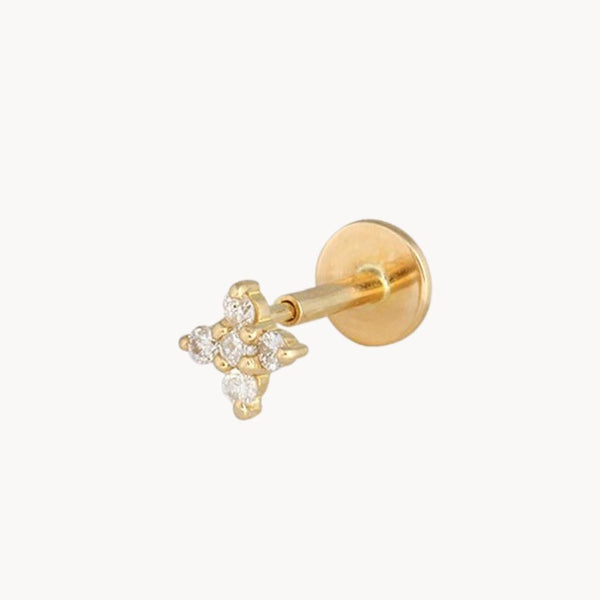Piercing Oro 18kt roseta con diamantes Charlize