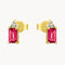 PENDIENTES TOPACIO ROSA Y DIAMANTES BRISEIDA