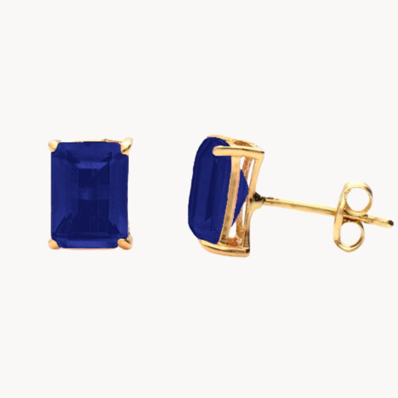 Pendientes Oro 18kt con topacio London Blue Elia