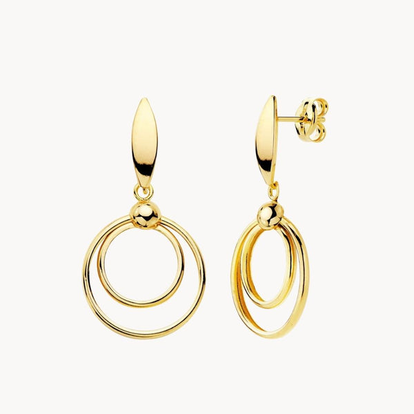 Pendientes Oro 18kt doble aro Arlet