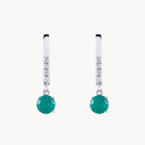 EMERALD AND DIAMOND EARRINGS HADIYA