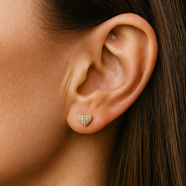 PENDIENTES CORAZONES CON DIAMANTES PHILE