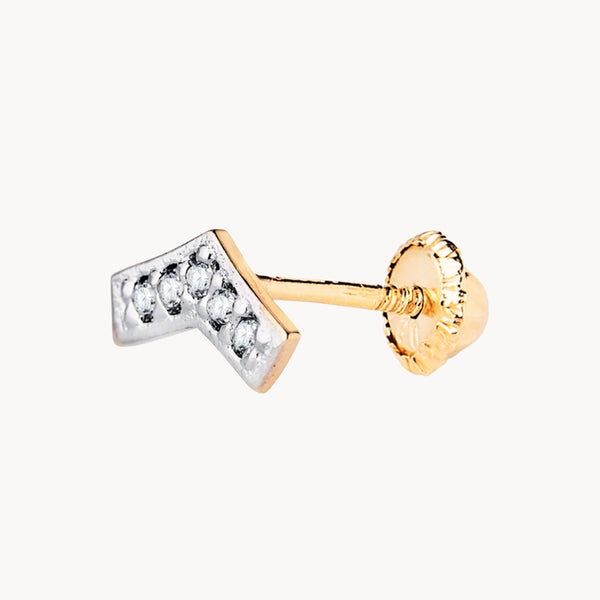 PIERCING OREJA FLECHA PUNTA CON CIRCONITAS NILA
