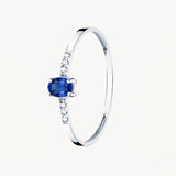 ANILLO ZAFIRO Y DIAMANTES BIRGIT