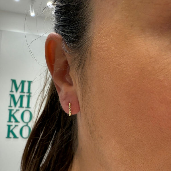 PENDIENTES AROS CIRCONITAS DE COLOR Y BOLAS CATINA