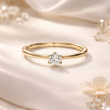 Solitaire Chaton Ring with 0.10 Carat Diamond Jodene