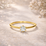 ANILLO SOLITARIO CON DIAMANTE 0.20 QUILATES AMBER