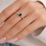 ANILLO DIÓPSIDO Y DIAMANTES NABILA