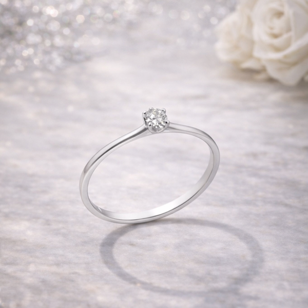 ANILLO SOLITARIO CON DIAMANTE 0.11 QUILATES FRANZI