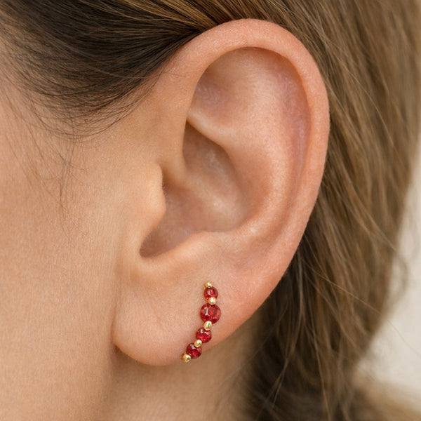 PENDIENTES TREPADOR CON RUBÍES LAURIE