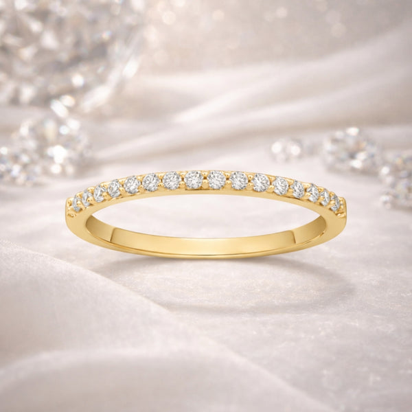 Half wedding band ring with 0.20 carat diamonds NAIA