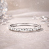 Half wedding band ring with 0.20 carat diamonds NAIA