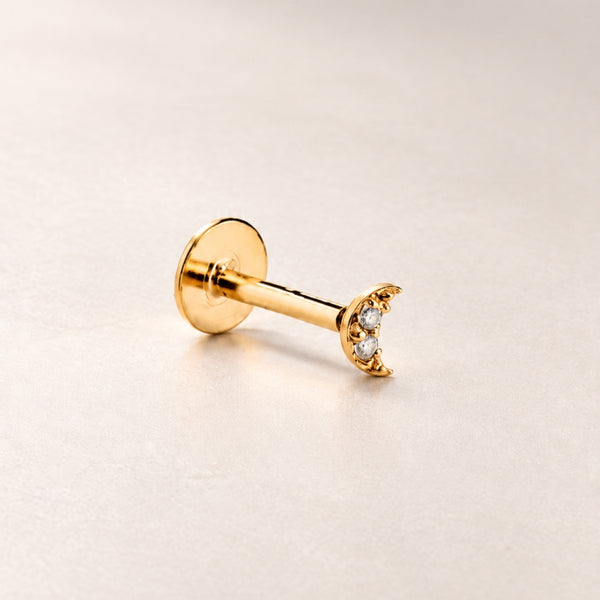 HALF-MOON PIERCING WITH CUBIC ZIRCONIA
