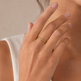ANILLO GALLONADO ORO LISO