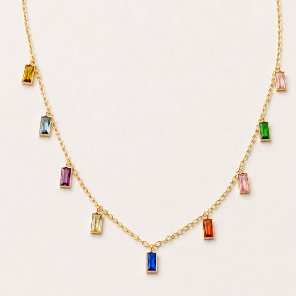 COLLAR CIRCONITAS BAGUETTE MULTICOLOR
