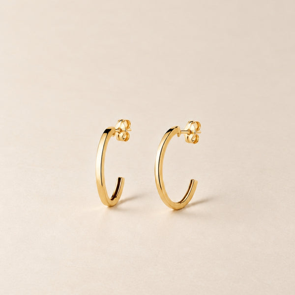 PENDIENTES AROS FORMA OVAL TUBO CUADRADO