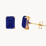 EMERALD-CUT SAPPHIRE EARRINGS