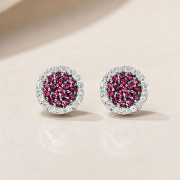 PENDIENTES RUBÍES Y  DIAMANTES CORNELIA