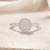 ANILLO ROSETON Y BRAZO DE DIAMANTES