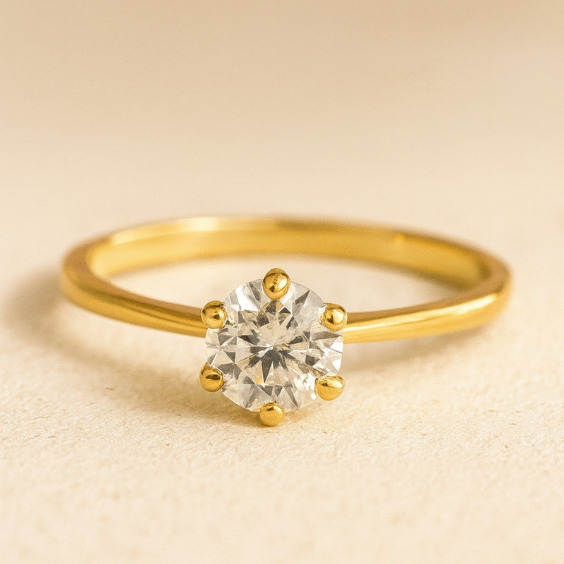 ANILLO SOLITARIO CON CIRCONITA ROSALIN