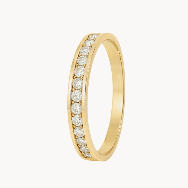 ANILLO MEDIA ALIANZA CON DIAMANTES 0.21 QUILATES TACEY