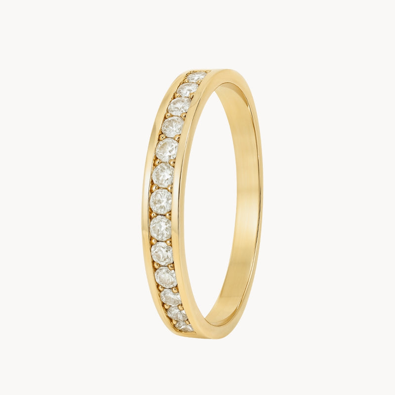 ANILLO MEDIA ALIANZA CON DIAMANTES 0.21 QUILATES TACEY
