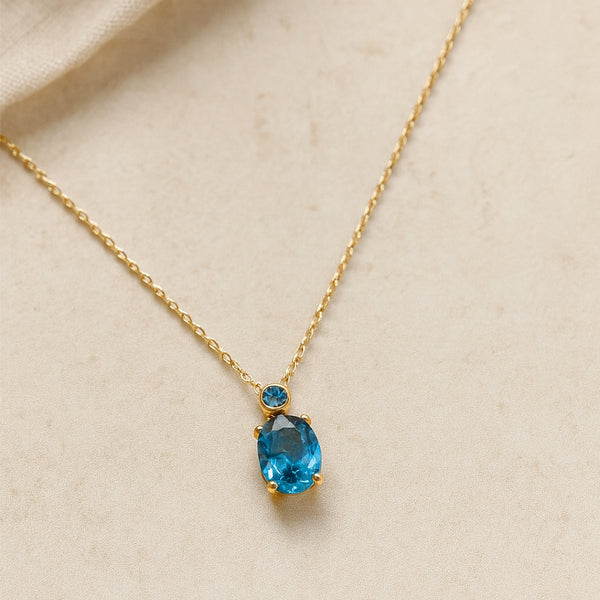 COLGANTE TOPACIO AZUL ELIA