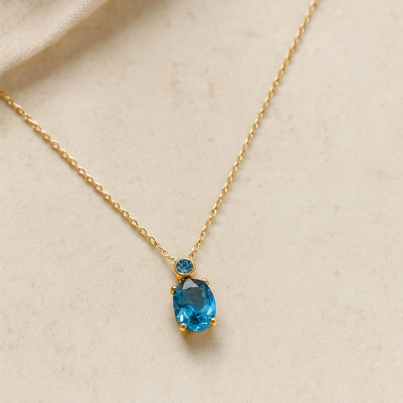 COLGANTE TOPACIO AZUL ELIA