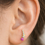 PENDIENTES TREPADOR TOPACIO ROSA Y CIRCONITAS BERIT