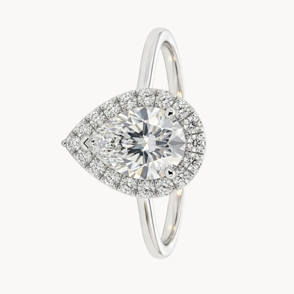 ANILLO DIAMANTE PERILLA CON HALO