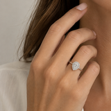 ANILLO DIAMANTE PERILLA CON HALO
