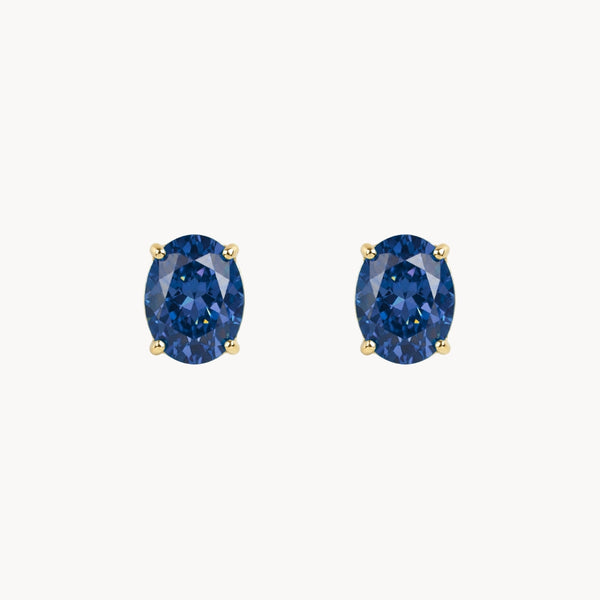 PENDIENTES ZAFIRO OVAL 6X4 HENYE