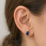 PENDIENTES ZAFIRO Y DIAMANTES FENNA